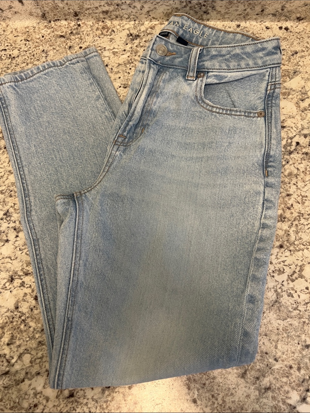 American Eagle Outfitters Light Blue Straight-Leg Jeans